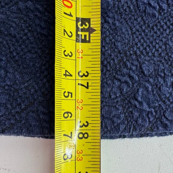 J McLaughlin Navy Jacquard A-Line Swing Dress Size XL Blue Preppy Coastal - Picture 8 of 8